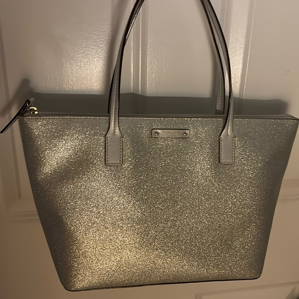 Silver sparkle Kate Spade bag
